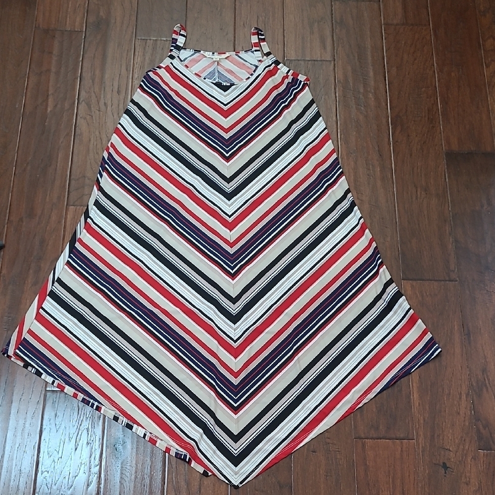 NWT Alchemy Thread Colorful Diagonally Striped Bandana Cut Dress size XL - Picture 3 of 8